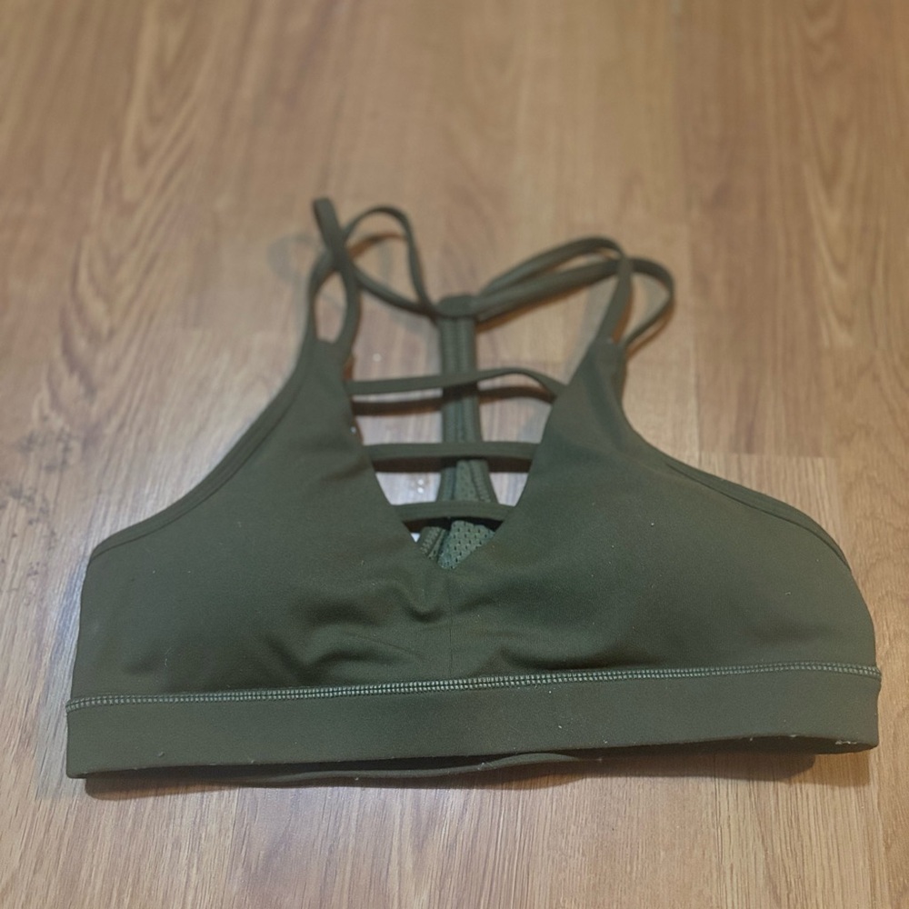 Olive Green Strappy Bralette